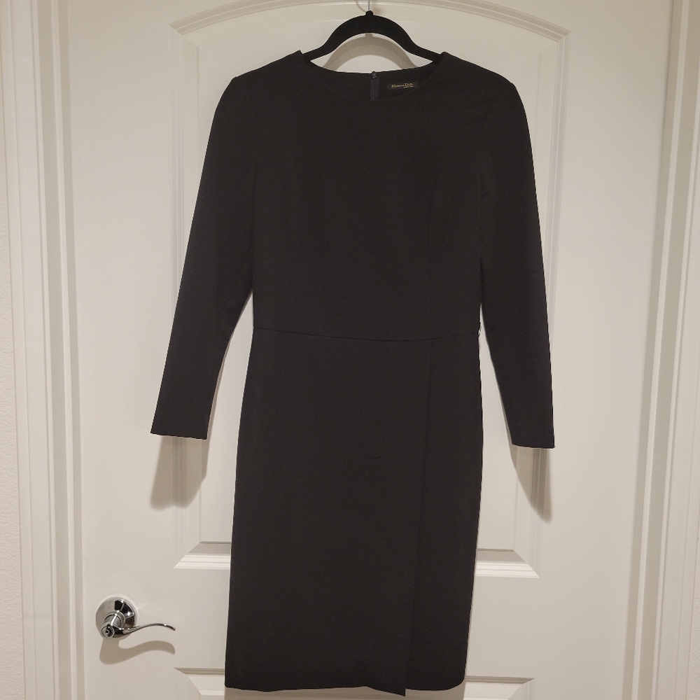 Massimo Dutti Long sleeve Business Career Sheath Dress. Size 6 # 575